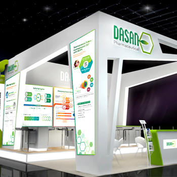 DASAN Pharmaceutical 전시 부스 디자인(2) - 프로모션 포트폴리오